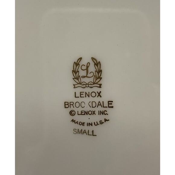 Vtg Lenox Brookdale 13 5/8” Oval Serving Platter Platinum Trim Retired - Picture 3 of 6